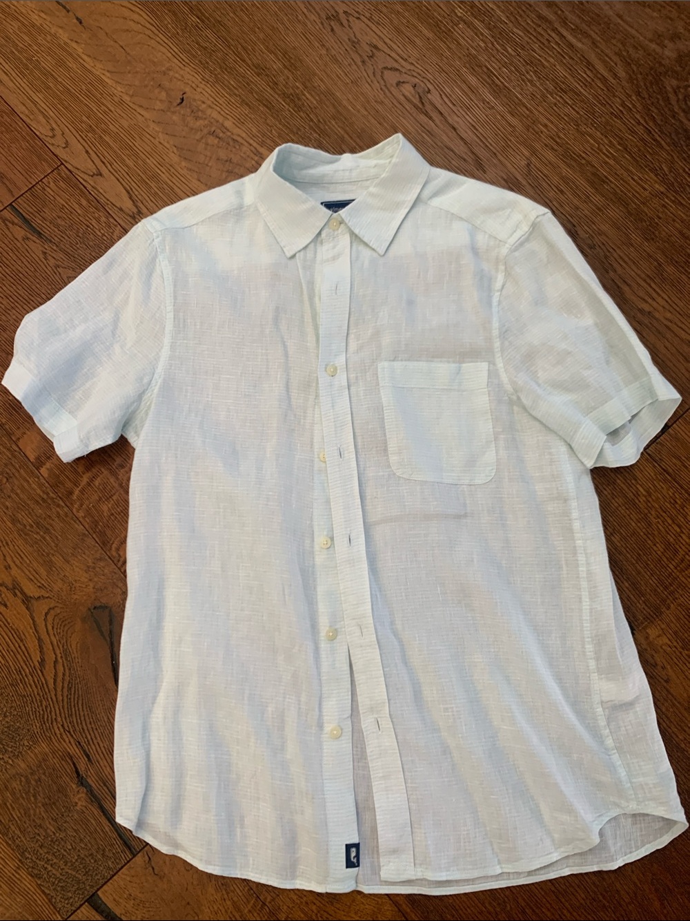 Vineyard Vines Men's Short-Sleeve Button-Down Shirt in Light White